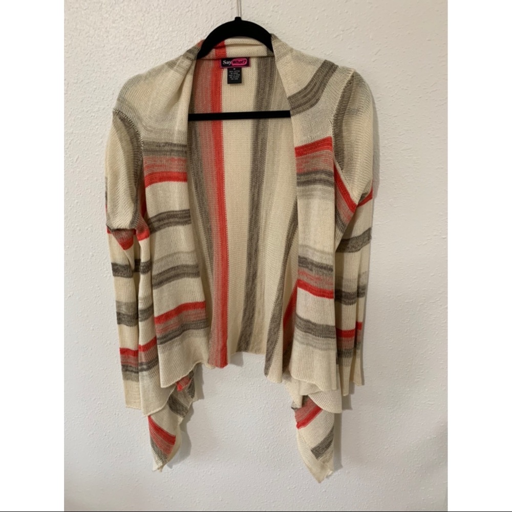 Striped cardigan sweater
